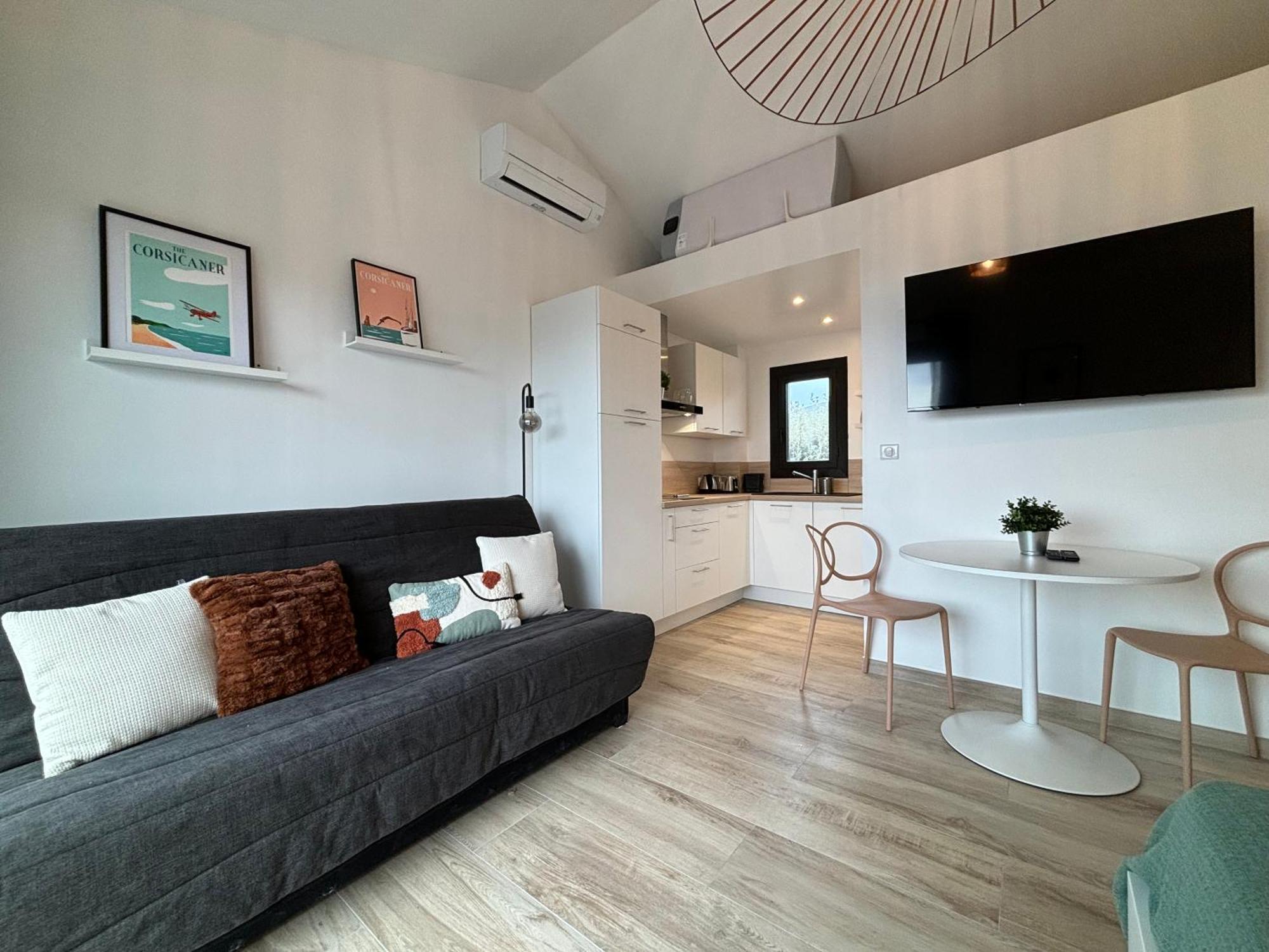 Studio Vue Mer A Porticcio Piscine Et Parking Ngoại thất bức ảnh