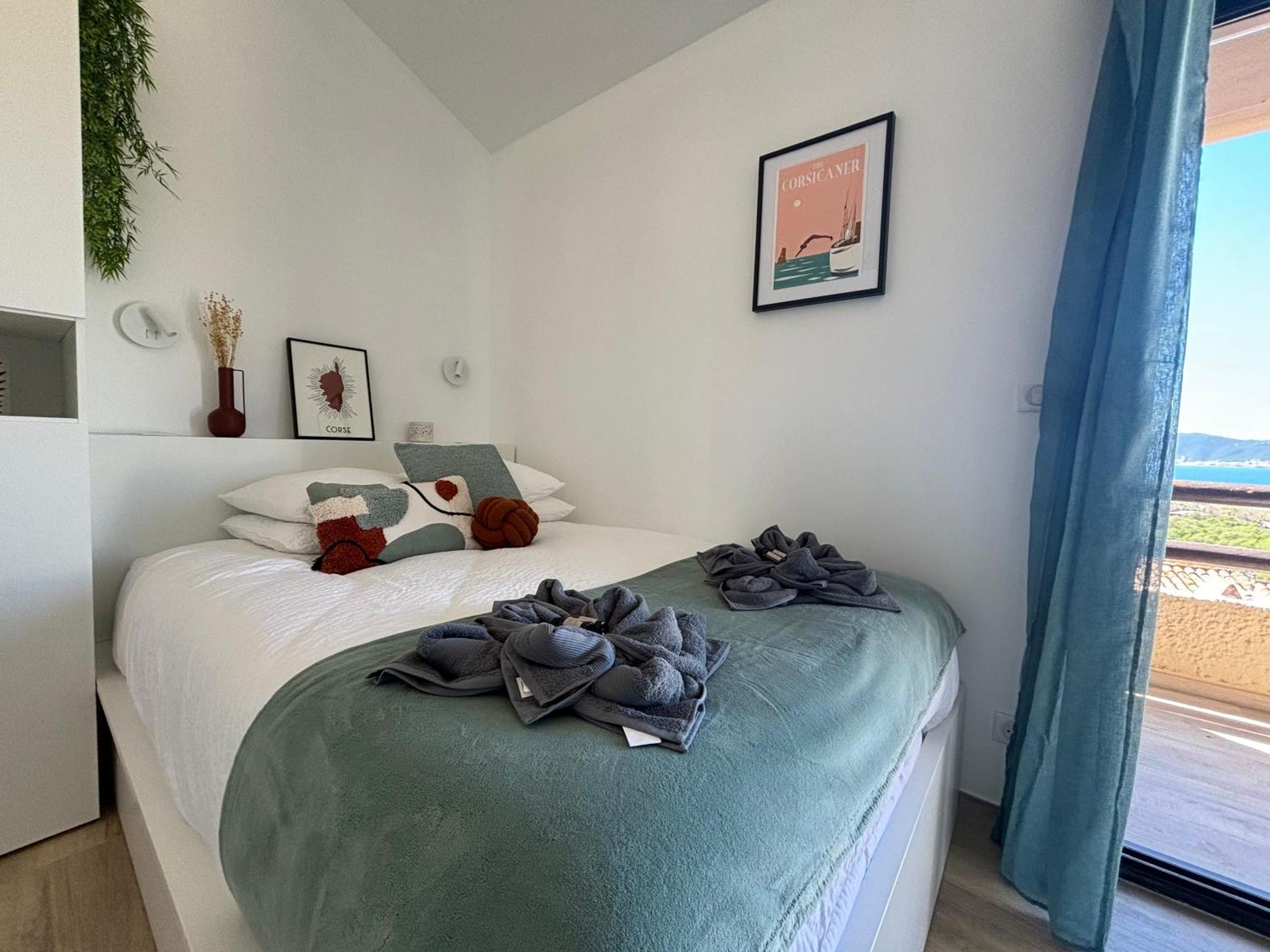 Studio Vue Mer A Porticcio Piscine Et Parking Ngoại thất bức ảnh