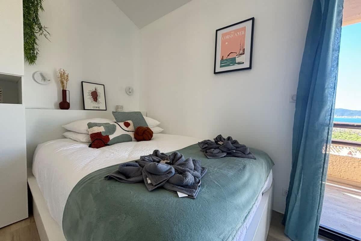 Studio Vue Mer A Porticcio Piscine Et Parking Ngoại thất bức ảnh